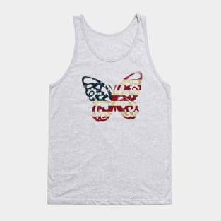 American Flag Butterfly Tank Top